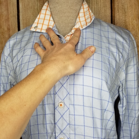 Cheval Equestrian Show Shirt Button down Top Blue - Picture 3 of 9